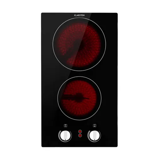 Klarstein EasyCook Domino, sklokeramická varná deska, 3000 W, otočný regulátor, černá