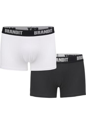 Brandit Boxershorts Logo 2er Pack wht/blk - XL