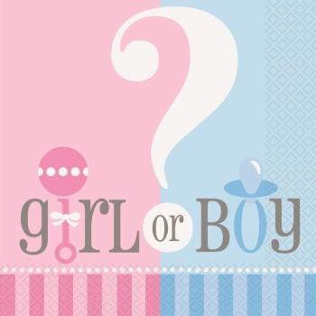 Ubrousky Gender reveal "Girl or Boy" - "Holka nebo kluk" - UNIQUE