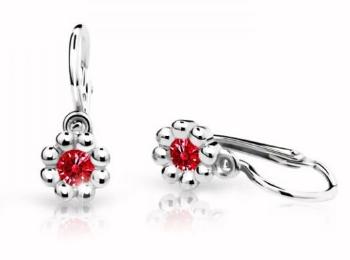 Cutie Jewellery Dětské náušnice z bílého zlata C2030-10-X-2 červená