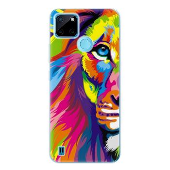 Odolné silikonové pouzdro iSaprio - Rainbow Lion - Realme C21Y / C25Y