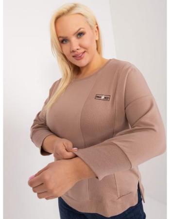 Dámská halenka plus size tmavě béžová