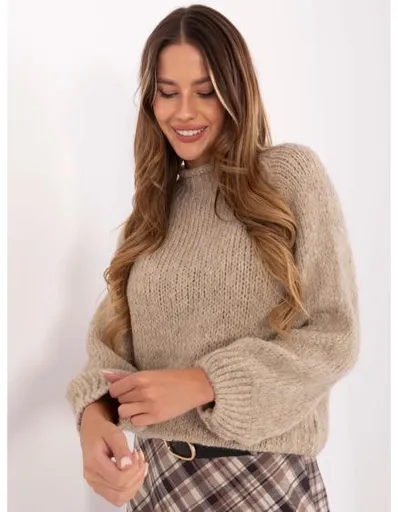 Bežový oversize svetr basic