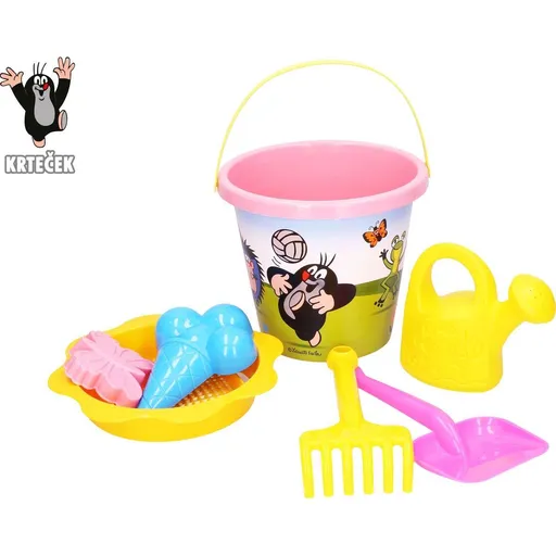 Písek sada Krtek velká 3,5 L růžová