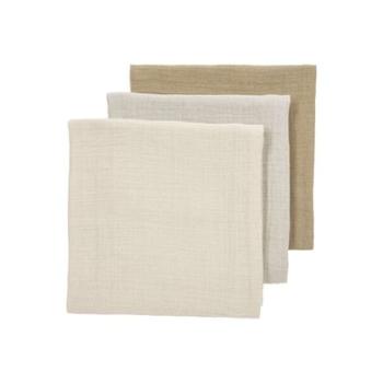 MEYCO Sand Gázové pleny 3-pack Soft /greige/taupe 70 x 70 cm