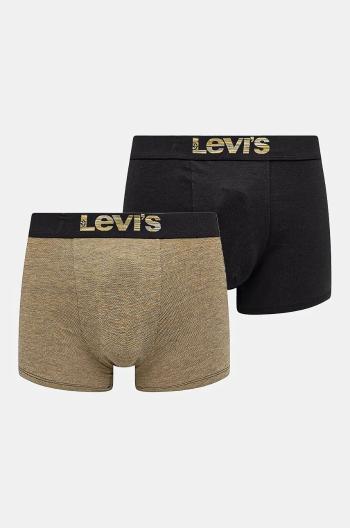 Boxerky Levi's 2-pack pánské, černá barva, 37149-1001