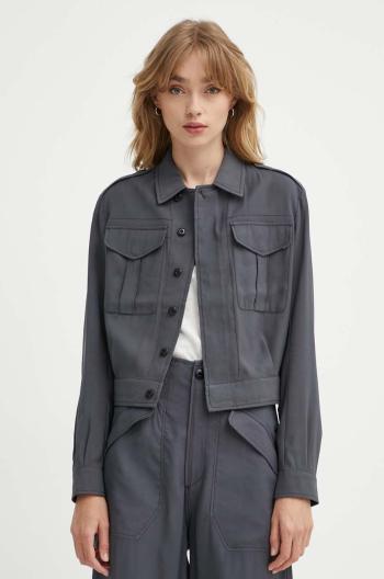 Bunda G-Star Raw dámská, šedá barva, přechodná, D24583-D522