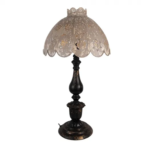 Šedo-černá antik kovová lampa Camille - Ø 41*75 cm E27/ 1*60W 5LMC0055
