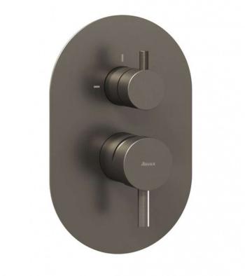 RAVAK - Espirit Batéria pod omietku, pre 2 spotrebiče, kefovaný grafit X070325