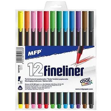Trojhranný popisovač Fineliner set 12ks (8595138592838)