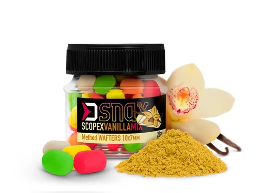 Delphin Nástraha Dumbells Mix D Snax Waft 10x7mm 20g - Scopex - Vanilka,Delphin Nástraha Dumbells Mix D Snax Waft 10x7mm 20g - Scopex - Vanilka
