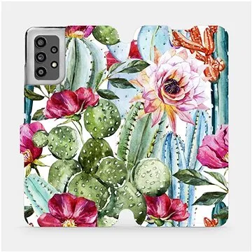 Flip pouzdro na mobil Samsung Galaxy A32 LTE - MG09S Kaktusy a květy (5903516719402)