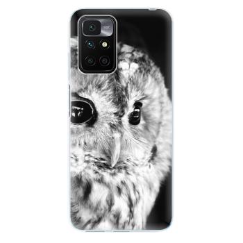 Odolné silikonové pouzdro iSaprio - BW Owl - Xiaomi Redmi 10