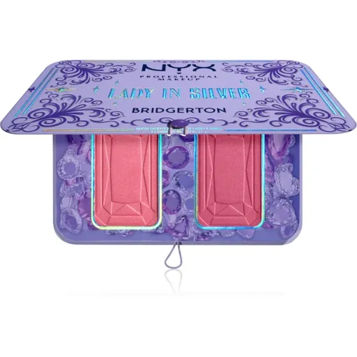 NYX Professional Makeup Bridgerton Royal Blush paleta tvářenek odstín 02 Lady In Silver 2x5 g