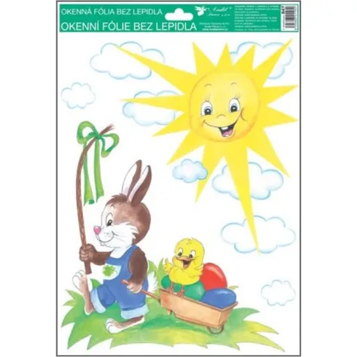 Okenní fólie rohová tradiční velikonoční motivy 33,5 x 25,5 cm obrázek 1