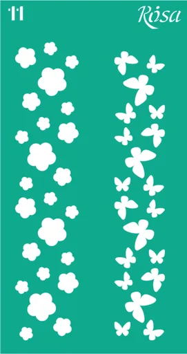 Šablona opakovatelně samolepicí 13x20cm – 11