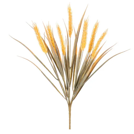 Trs s obilnými klasy - umělá přízdoba, barva krémovo - žlutá, 20 x 40 cm