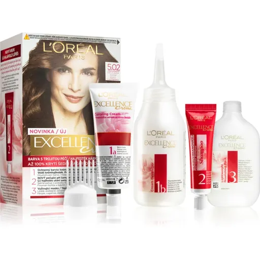 L’Oréal Paris Excellence Creme barva na vlasy odstín 5.02 Light Brown 1 ks