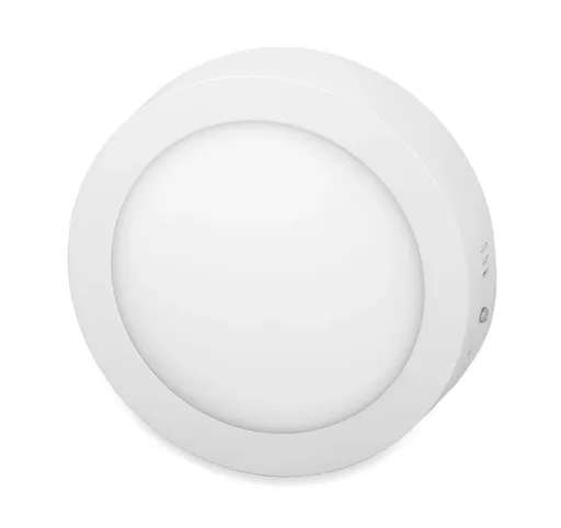 T-LED Bílý přisazený LED panel kulatý 120mm 6W Barva světla: Teplá bílá 10280