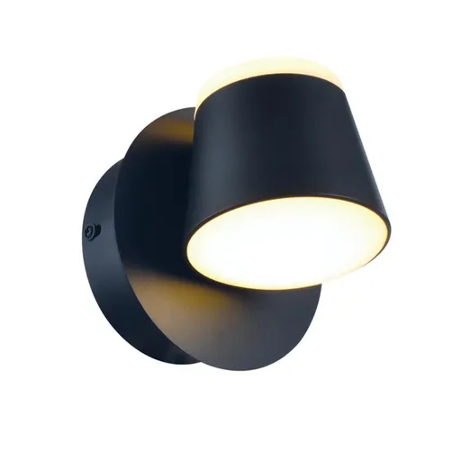 ACA Lighting nástěnné svítidlo LUCIDO LED 8W 3000K 640lm černý kov 12x12x13cm V83LEDW13BK