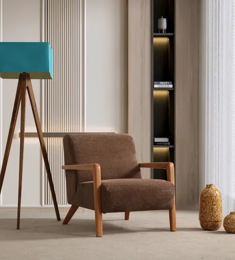 Křeslo ušák Lyke - Brown