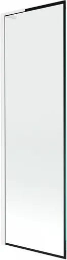 MEXEN/S Next L vanová zástěna FIX 60 x 150, černá vzor, bílá 895-060-000-03-70-20