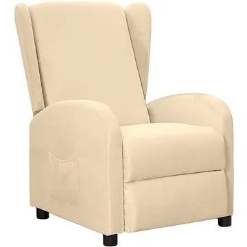 Polohovací křeslo krémové textil, 342310 (342310)