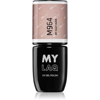 MYLAQ My Aura gelový lak na nehty odstín My Cozy Aura 5 ml