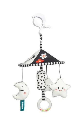 SENSILLO Kontrastní kolotoč do kočárku black&white - Hvězdička