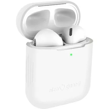AlzaGuard Skinny Silicone Case pro AirPods 1. a 2. generace bílé (AGD-ACSS1W)