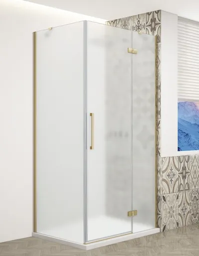 GELCO TRINITY GOLD obdélníkový kout 1100x800 pravý, matné sklo, GT5680-11MR-G GT5680-11MR-G