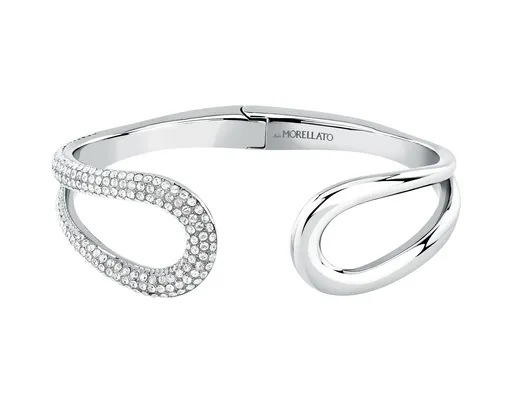Morellato Pevný ocelový náramek s krystaly Design SAYP26 5,6 cm