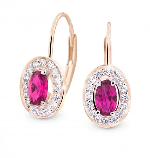 Cutie Jewellery Půvabné náušnice s třpytivými zirkony Z8049-55-X-4 červená