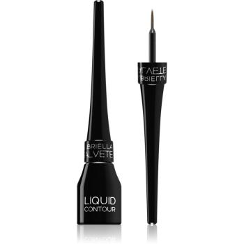 Gabriella Salvete Liquid Contour voděodolná oční linka se štětečkem odstín 01 Black 4 ml