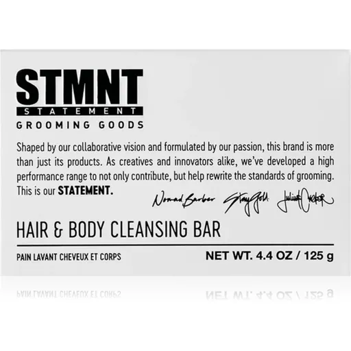 STMNT Care Hair & Body Cleansing Bar čisticí tuhé mýdlo na vlasy, vousy a tělo 125 g