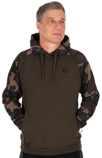Fox mikina khaki/camo pullover premium 310 hoodie - m
