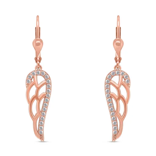 Brilio Silver Krásné bronzové náušnice Andělské křídlo EA330R