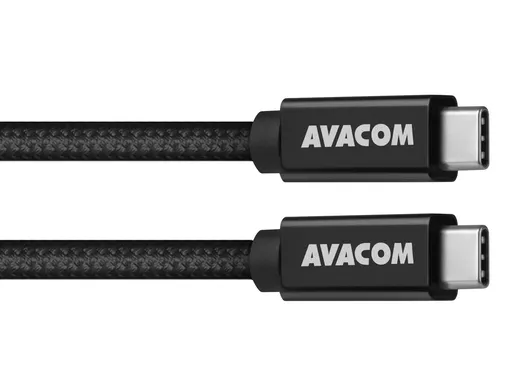 AVACOM datový a nabíjecí kabel USB Type-C - USB Type-C, 100cm, 100W E-Mark, černý
