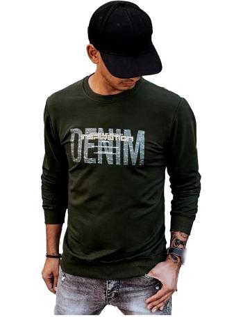 Khaki mikina s nápisem denim vel. 3XL