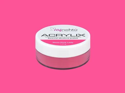 Ráj nehtů Akrylový prášek ACRYLIX 7,5 g - Neon Pink Lady