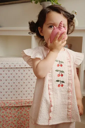 Dětský bavlněný top Konges Sløjd ELLIE FRILL TOP GOTS