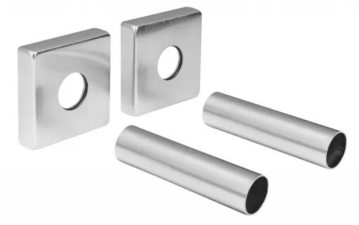 Sapho Set krycích rozet hranatých, broušená nerez CP812