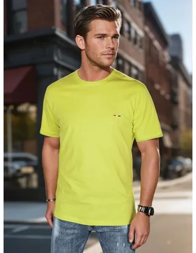 Pánské tričko s výšivkou žlutá