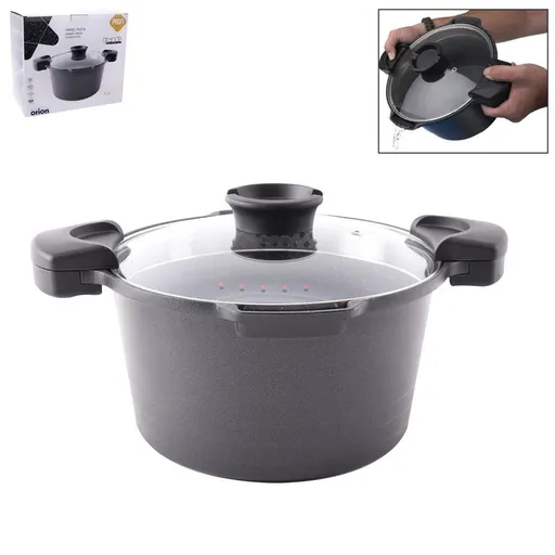 Hrnec PASTA GRANDE 5,5 l skleněná poklice - ORION