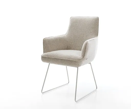 Jídelní židle Heira-Flex s područkami látka Měkký béžová tenká