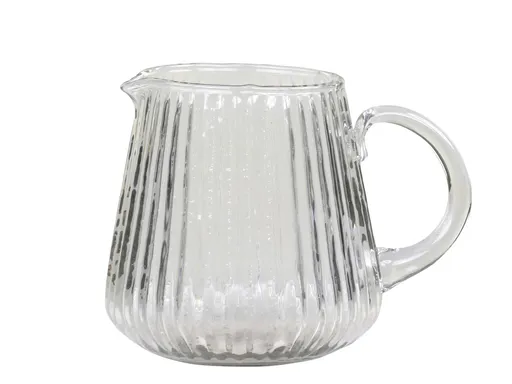 Skleněný transparentní džbánek s vroubky Jug Groove - 14*12cm 61070600 (61706-00)