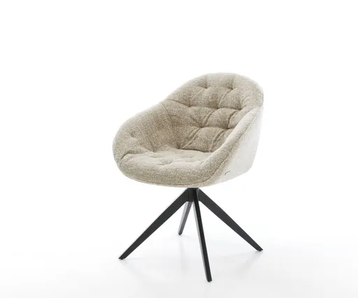 Jídelní židle Gaio-Flex látka Měkký béžová křížová podnož