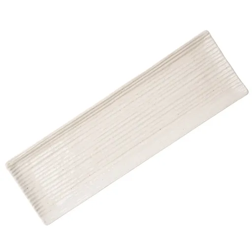 Servírovací talíř CONTOUR 33 x 10,5 cm, bílá, keramika, MIJ