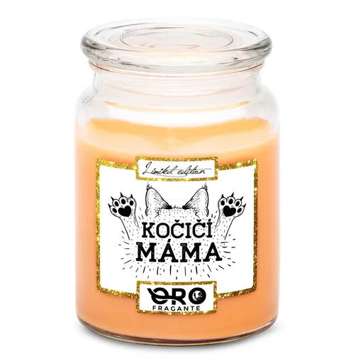 Svíčka Kočičí máma – tlapky (Vůně svíčky: Tropické ovoce)