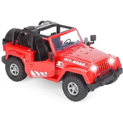 Alltoys Džíp 1:10 se světelným a zvukovým efektem červený
